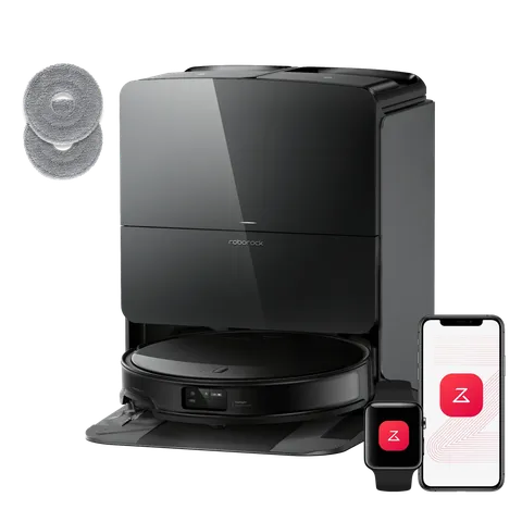Roborock Saros 10R robotstofzuiger met dweilfunctie en afneembare dweil, 7,98 cm ultraslank ontwerp, StarSight System 2.0, Zero-Tangle System
