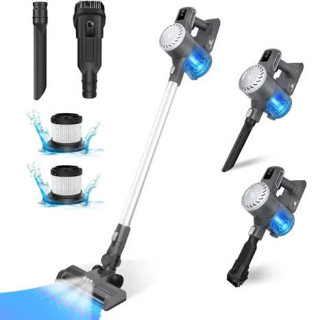 Lucn Lightweight 50Kpa Cordless Handheld Stick Vacuum Cleaner with 22000Pa Suction, 2.0Ah Battery, Max 35Mins Runtime